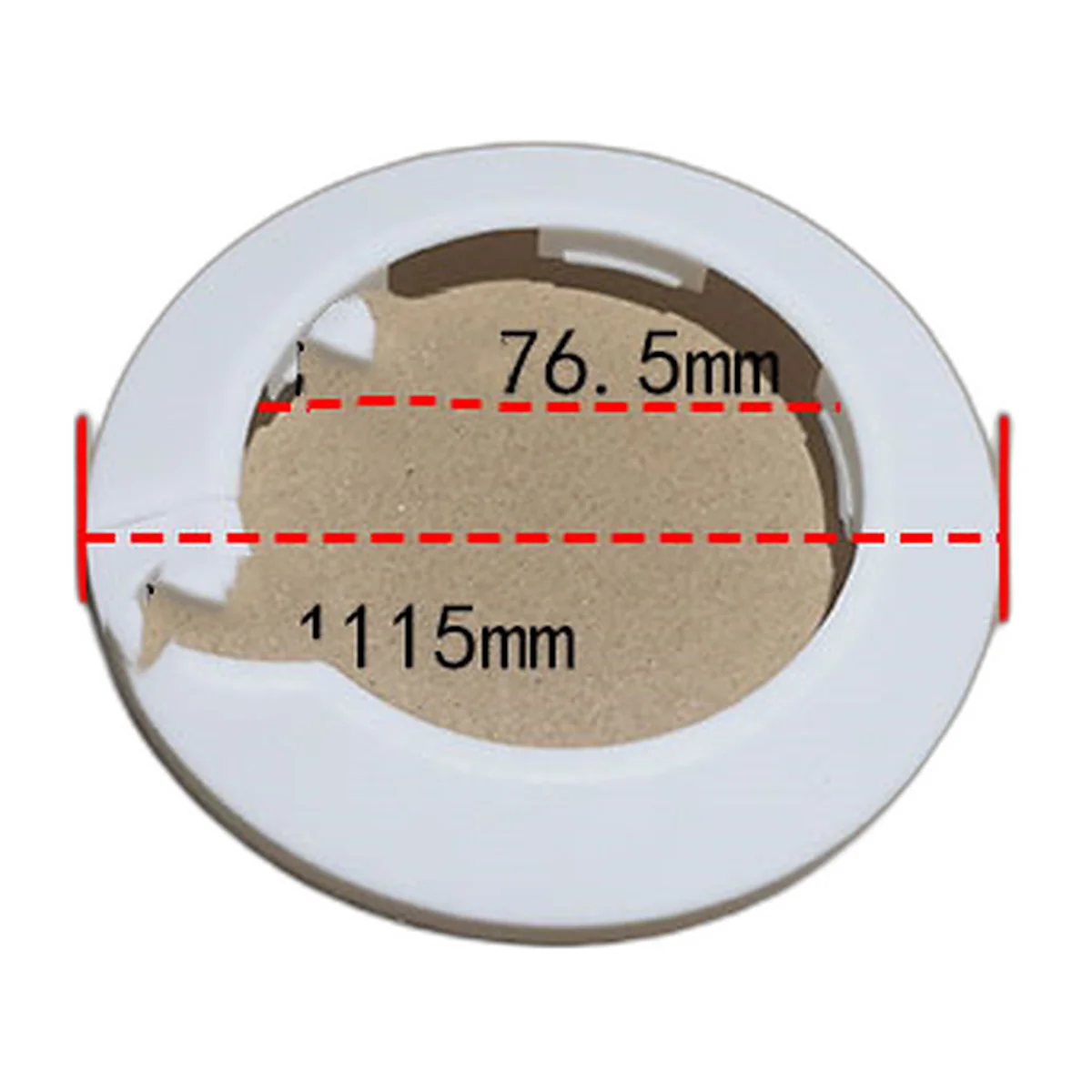 Cache-trou blanc pour passage de tuyau de clim : photo du produit — vue 2