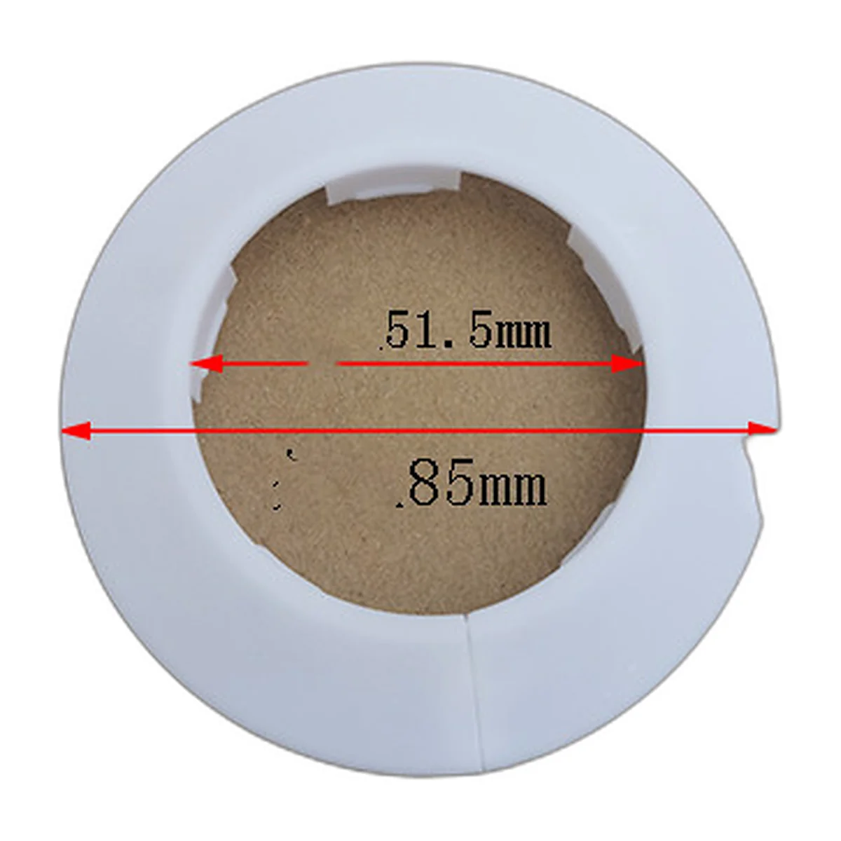 Cache-trou blanc pour passage de tuyau de clim : photo du produit — vue 3