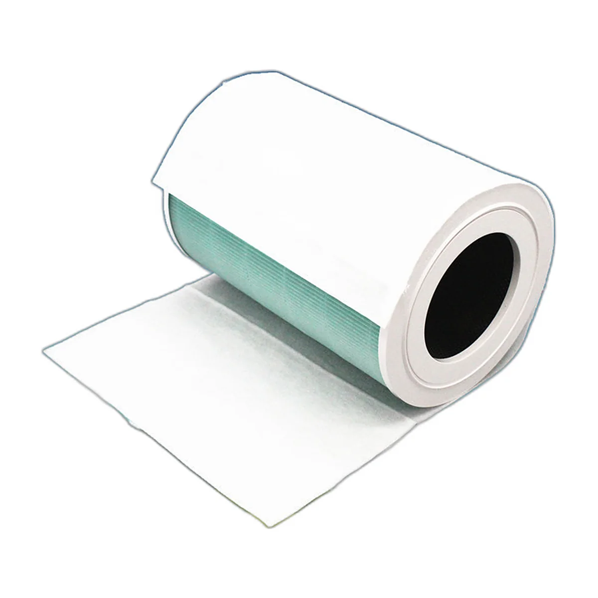Ouate filtrante blanche à découper pour grille de climatisation : feuilles en sachet et rouleau — vue 2