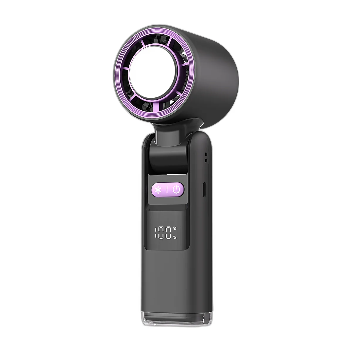 Mini ventilateur turbo à écran, 100 niveaux de vitesse, pliable : photo du produit — vue 2
