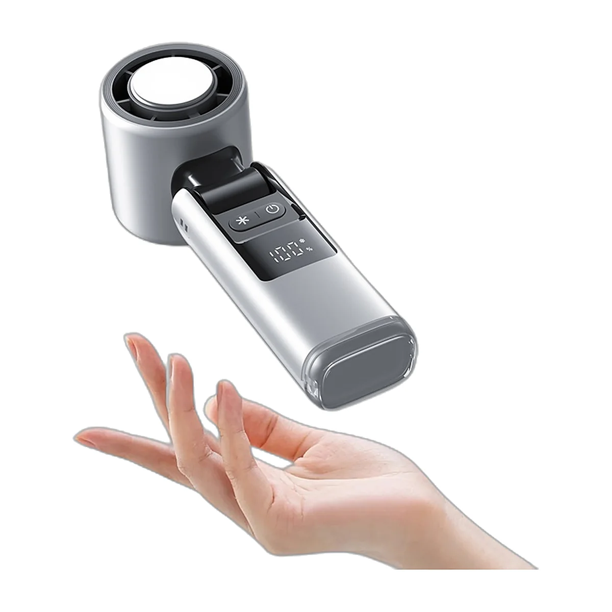 Mini ventilateur turbo à écran, 100 niveaux de vitesse, pliable : photo du produit — vue 3