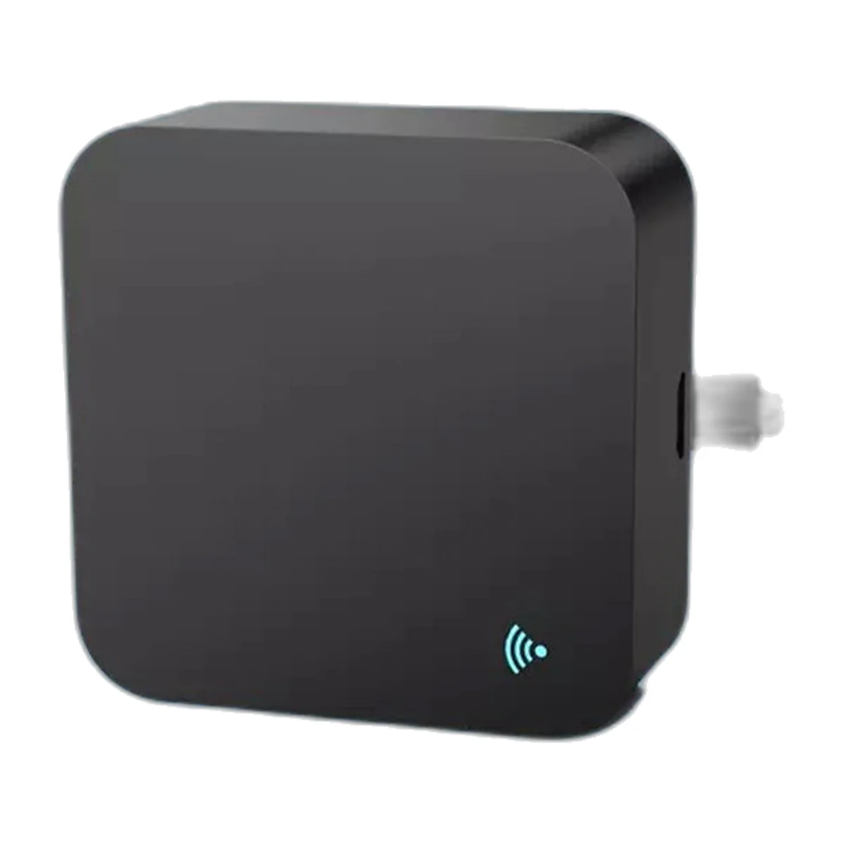 Boîtier noir carré de télécommande infrarouge Wi-Fi universelle, vue de trois quarts — vue 3