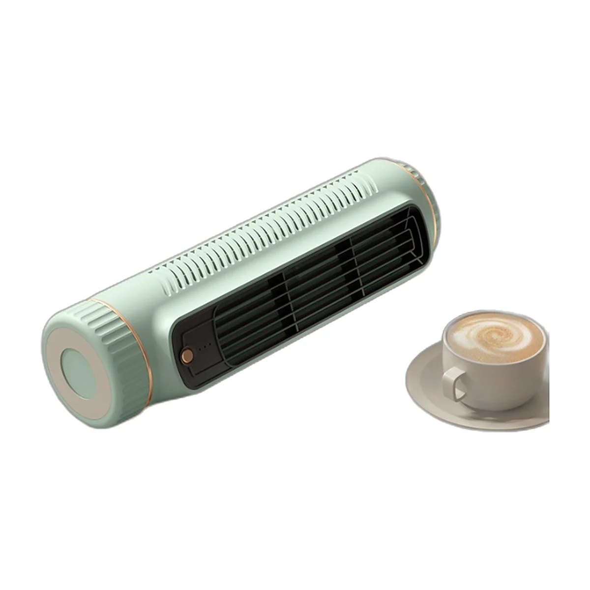Ventilateur colonne de bureau blanc à grille verticale et bouton de commande — vue 4