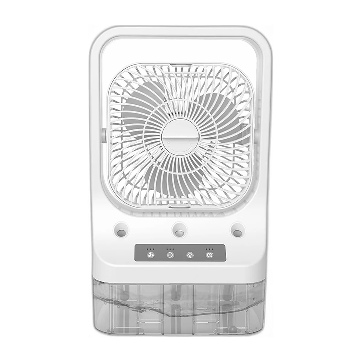Ventilateur brumisateur de table à 3 buses, orientable 270° : photo du produit — vue 1